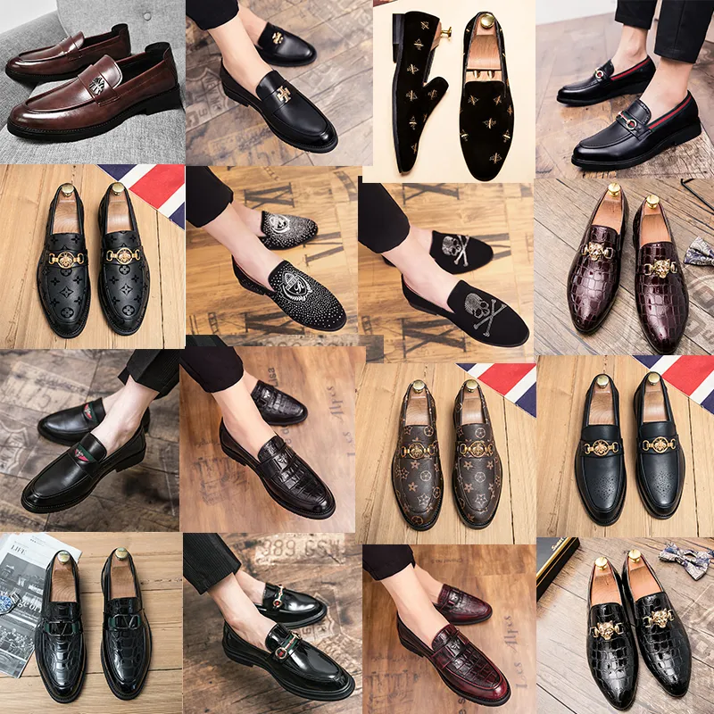 Designer di marchi di lusso Fibbia in metallo scarpe leffer decorative per uomini marroni neri comodi scarpe casual a basso tacco a basso contenuto