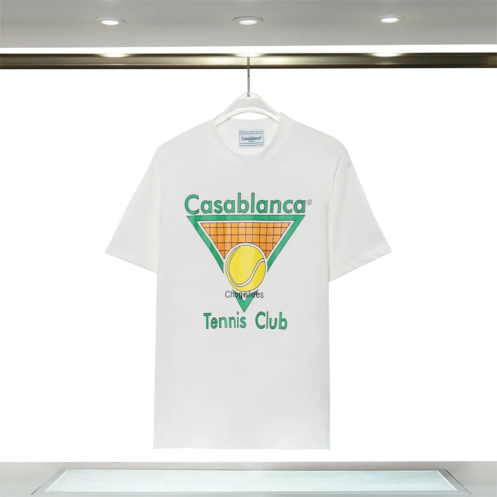 2023 Mens Womens Designer T Casablanca Printed T Shirts 100% Cotton Fashion Man T-shirt Anti-pilling Top Quality US Size S-2xl