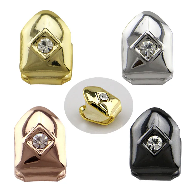 Hip Hop Rapper Dental Teeth Grillz Gold Shasce Zircon Star Vampires Fashion Jewelry Tooth Grills Wholesale Show Performance SMycken 1294