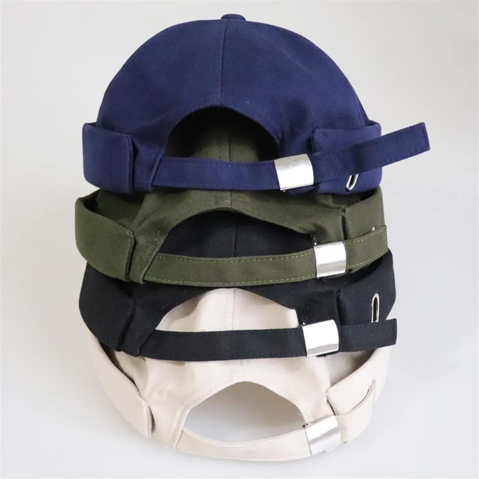 Brimless Hat for Men Kobiety Dopasowane bawełniane czapka czarna bzdurka cape marynarz marynarz zegarek czapka222y