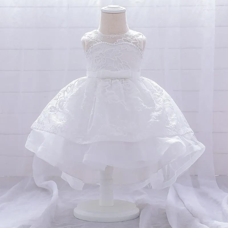 Fille robe bébé filles robe princesse de Noël 1 an de fête d'anniversaire en dentelle baptême blanc infantile d'hiver né robe de baptême