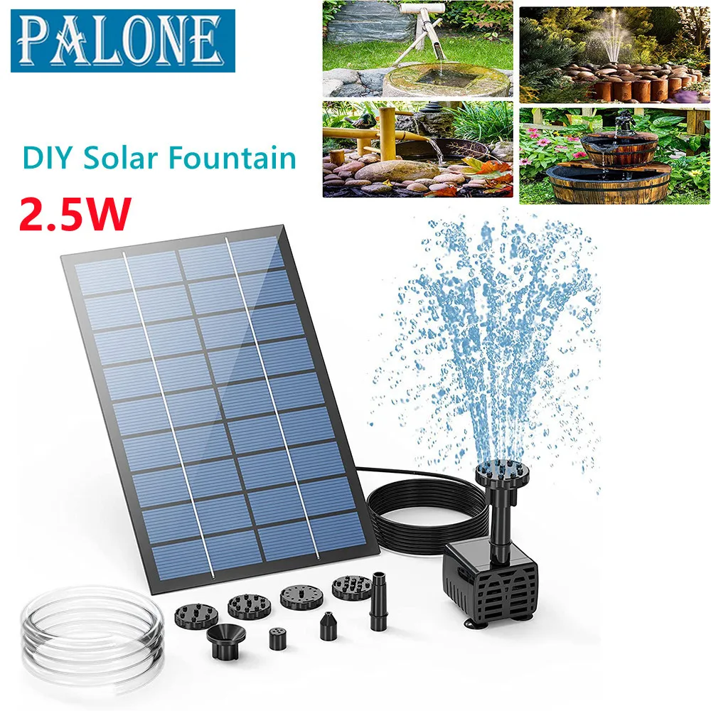 Pompe Fontaine Solaire Jet d'Eau pour Bassin - Kit Pompes solaires