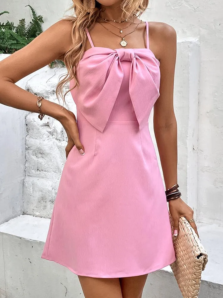 Повседневные платья 2023 Женщины летние шикарные розовые банкет