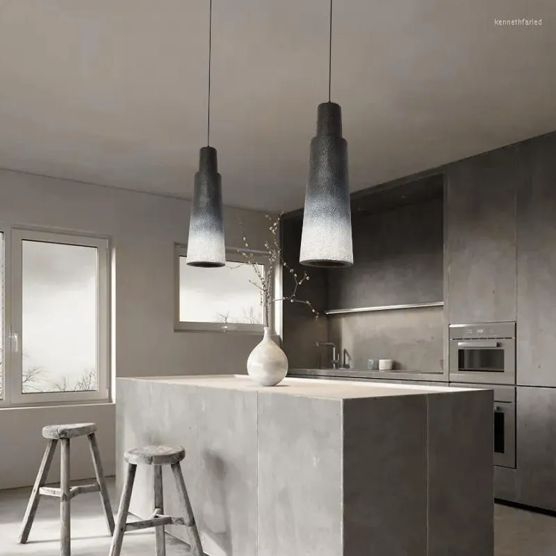 Pendant Lamps Nordic Handmade Polystyrene Wabi Sabi Industry Style Modern Personality House E27 Indoor Kitchen Lamp