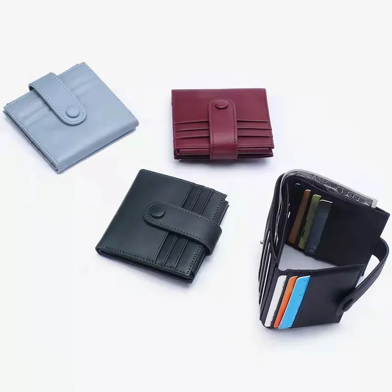 Porte-cartes de designer pour hommes en cuir véritable porte-monnaie en cuir de vachette style court masculin mode casual pièce zéro portefeuilles no332