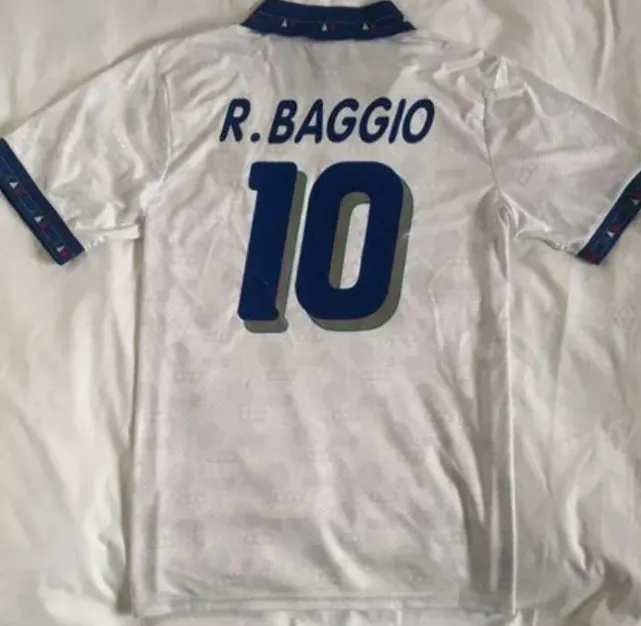 1994イタリーレトロサッカージャージヴィンテージクラシックR.バグジオ10コンテ15 BARESI 6 MALDINI CAMISETAS MAILLOTSバージョンキットDEフットジャージー94