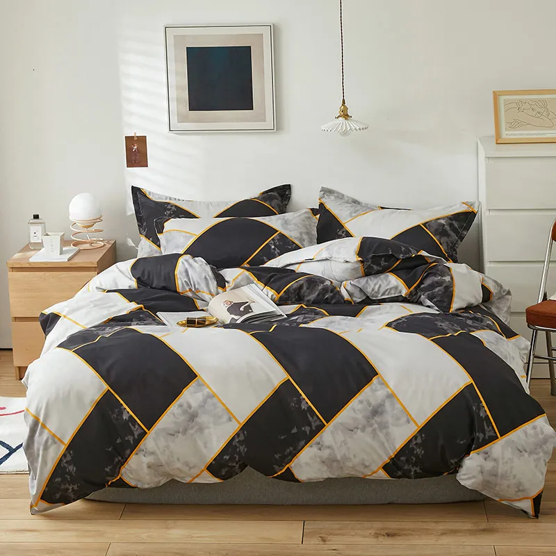 Set di biancheria da letto Kuup Cartoon Set Luxury Soft Queen Size Comforter Set di lenzuola con angoli Biancheria da letto 220 240 Nordic Cover 230609