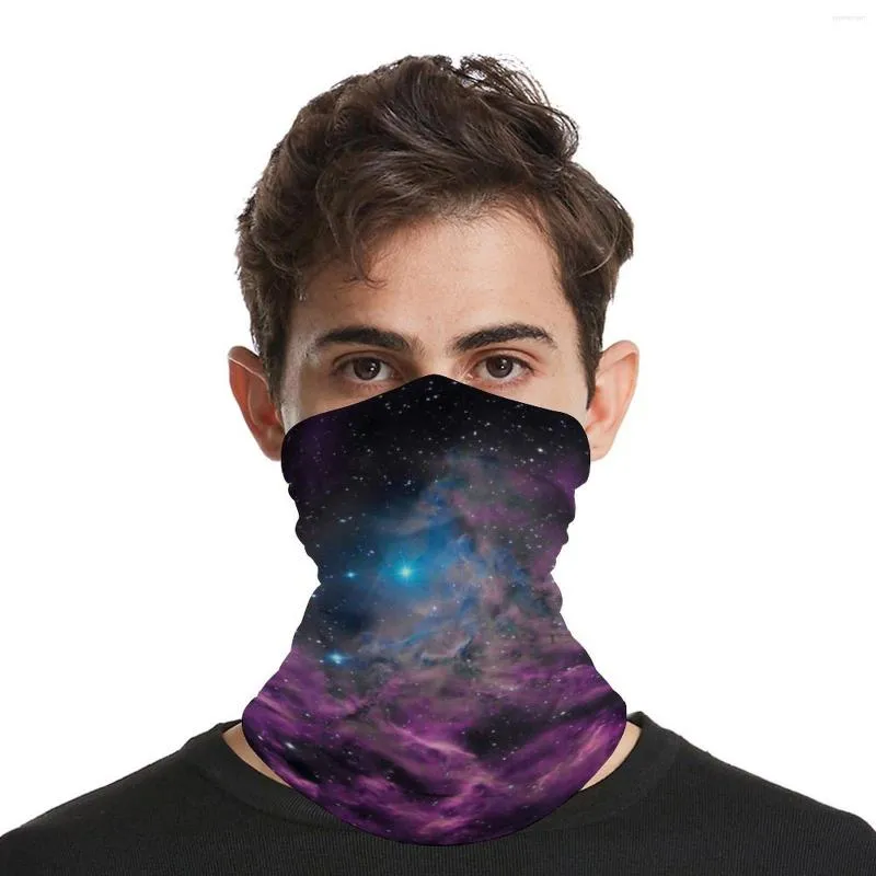 Bandanas Nuvem Galáxia Bandana Estrela Flamejante Nebulosa À Prova de Vento Pesca Pescoço Tubo Magia Moda Pirata