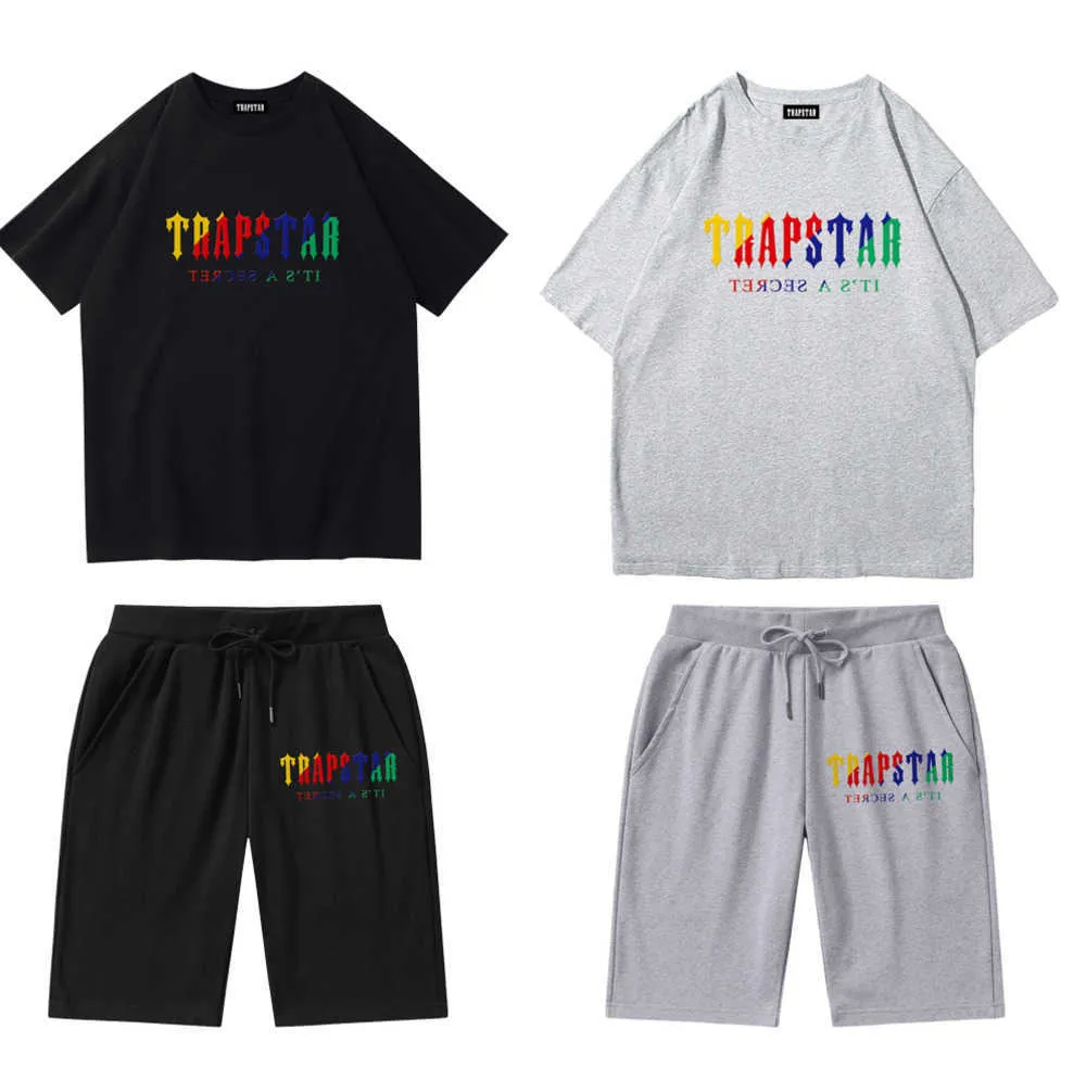 Men's t-shirts New Trapstar T-shirt Women's Fashion Apparel 100% Cotton Summer Brand Top Tidal flow design 635ess