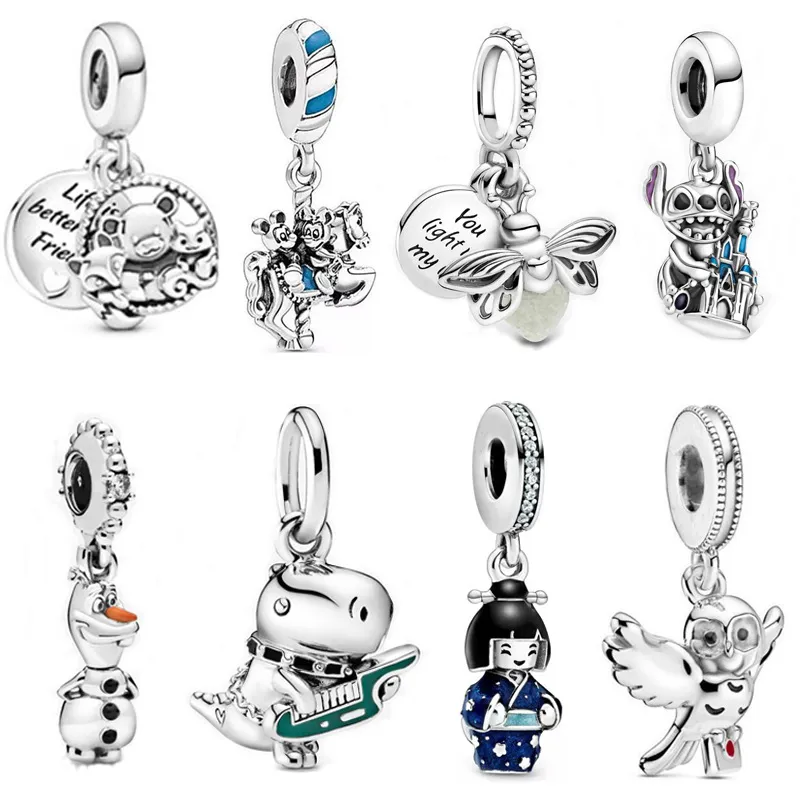 925 Sterling Silver Pandora Charm Wiselant odpowiedni do projektanta bransoletki biżuteria i serie Animal Series Akcesoria, bezpłatne pudełko Pandora