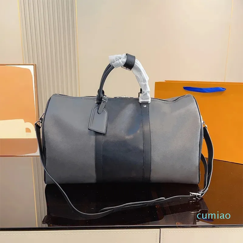 2023-Designer Duffel Bags Bolsa de Compras de Luxo Bolsa Moda Viagens Fitness Bolsa Masculina Couro Pacotes Ao Ar Livre Padrão Clássico