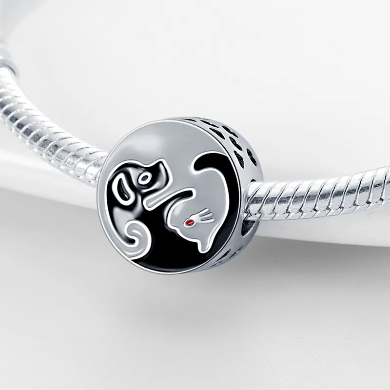 925 silver Fit Pandora Original charms DIY Pendant women Bracelets beads Original Round Heart Pattern Charms Beads Jewelry