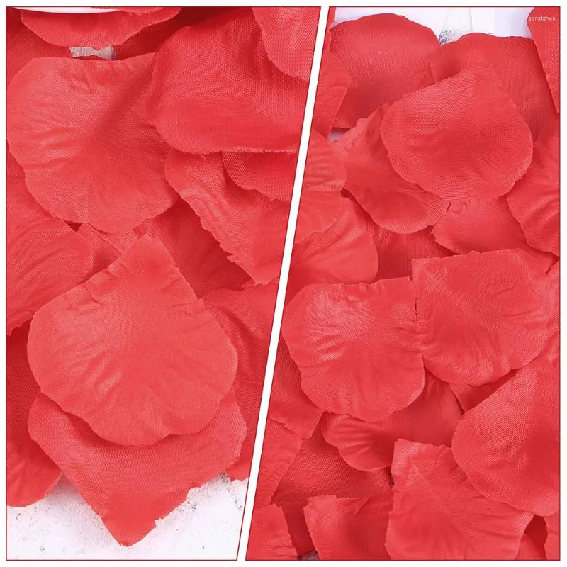 Fleurs décoratives pétale de rose pétales de simulation de mariage faux tissu de soie vacances saint valentin fleur de lit