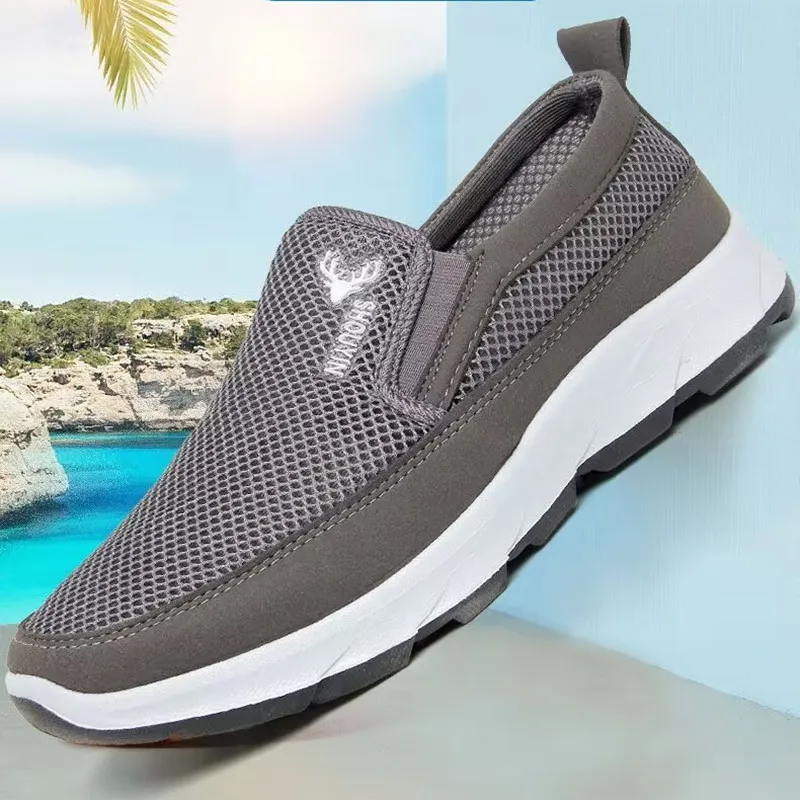 Nieuwe Zomer Mannen Schoenen Mode Mesh Lichtgewicht Ademende Sneakers Mannen Zachte Zool Antislip Casual Schoenen voor Mannen Zapatos De Hombre