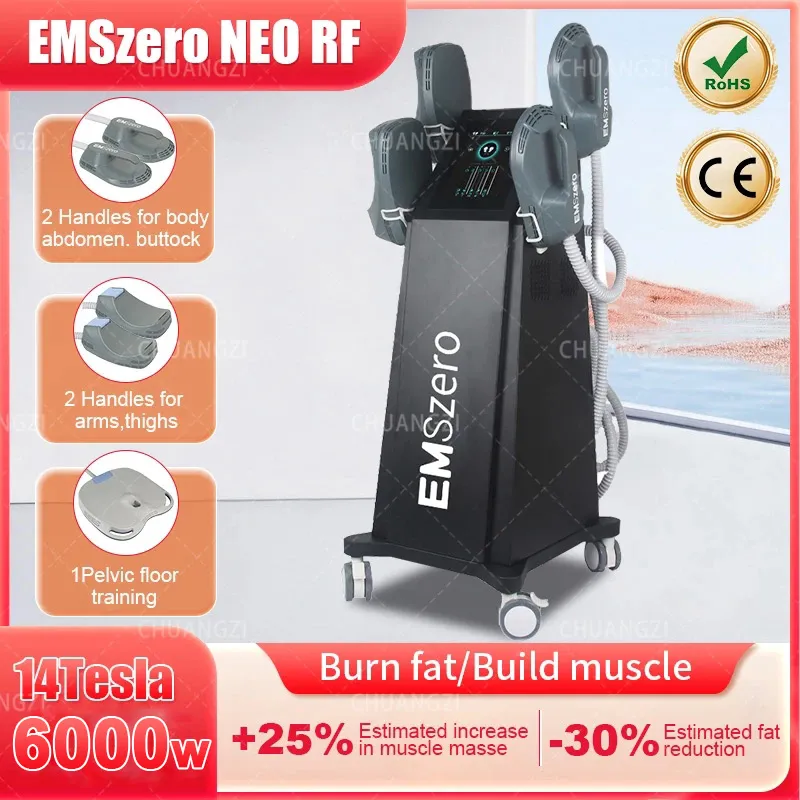 EMSzero HI-emt электромагнитный EMS RF 6000 Вт скульптурный аппарат для подтяжки ягодиц, стимулятор мышц, коррекция фигуры, массаж, новинка 2024 года