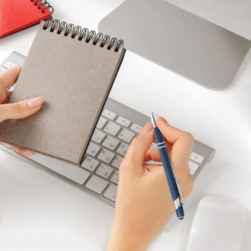 2 pièces stylo d'écriture universel en plastique poussoir recharge à bille remplaçable école bureau stylos papeterie