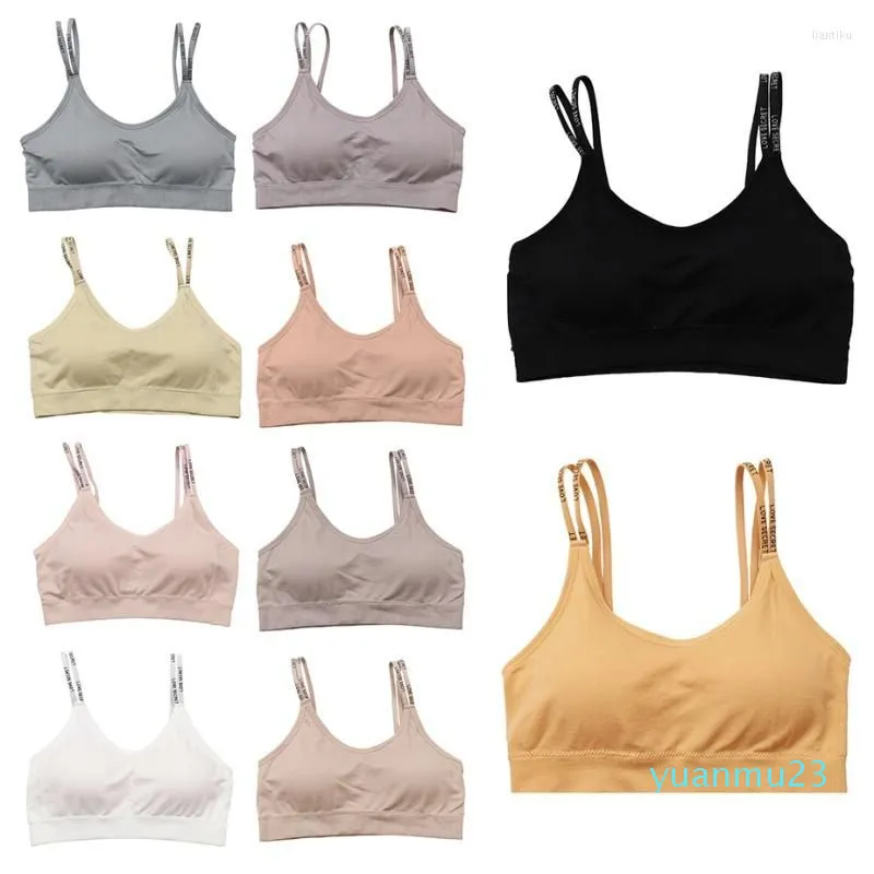 Strój jogi sport bra kobietę top brassiere sportowa sali gym push up fitness kamizelka wysiłkowa