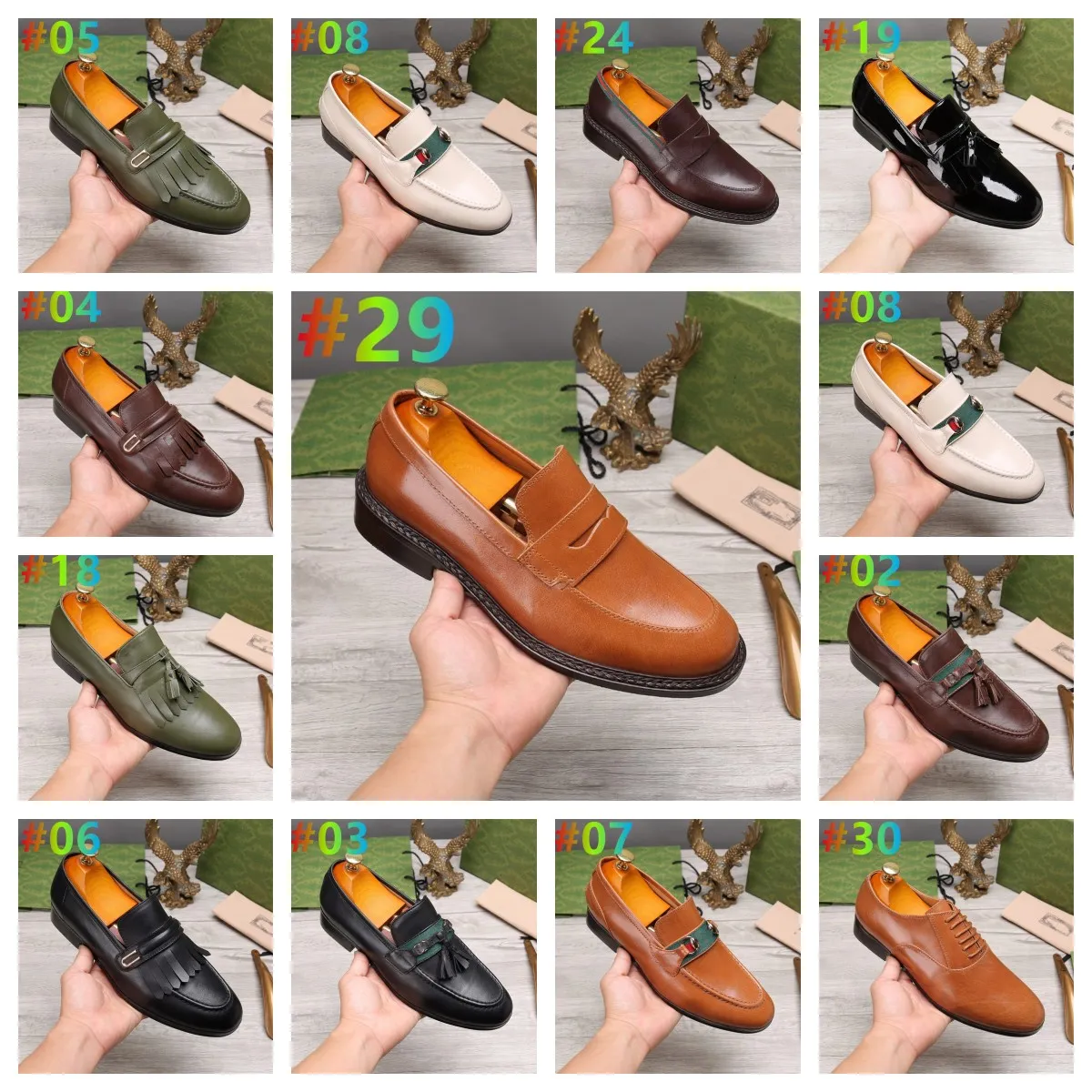 Män munk lyxiga loafers solid färg rund tå dubbel spänne stenmönster mode företag casual party dag designer klänningskor storlek 38-45