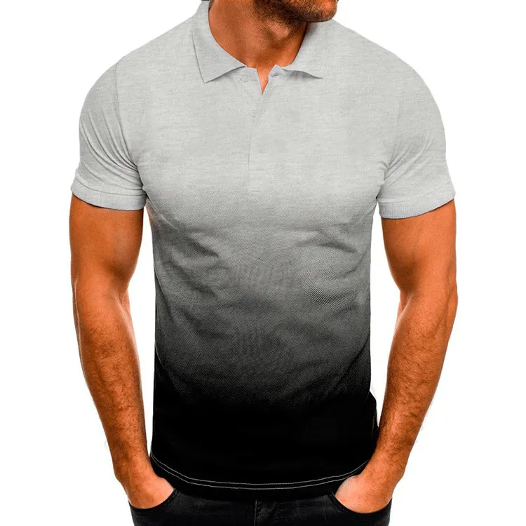 Мужские поло MRMT, брендовая повседневная футболка с 3D цифровым принтом, градиент цвета с лацканами, мужские футболки-поло, мужские рубашки с короткими рукавами 366