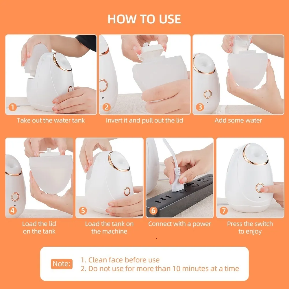 Steamer 180ml Face Nano Mist Steam Sprayer Skin Moisturizing Humidifier