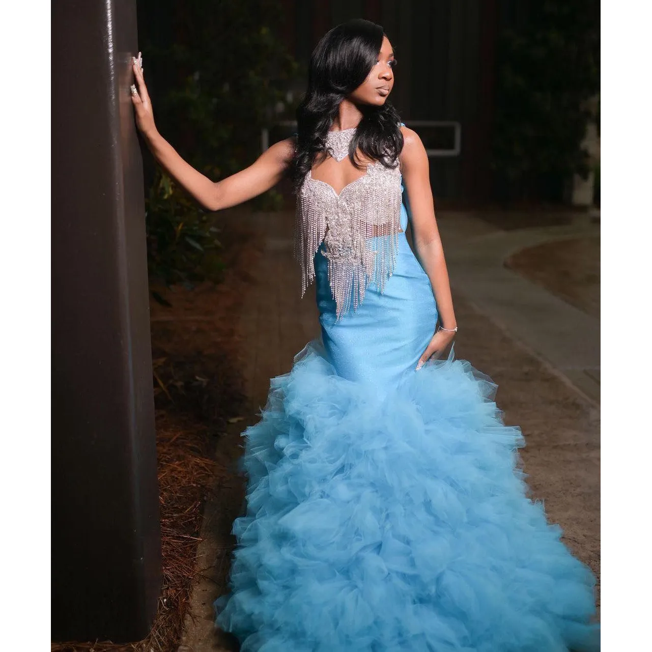 chinese dress ladies Mermaid Ellie Wilde Prom Dress EW34014 main image 1