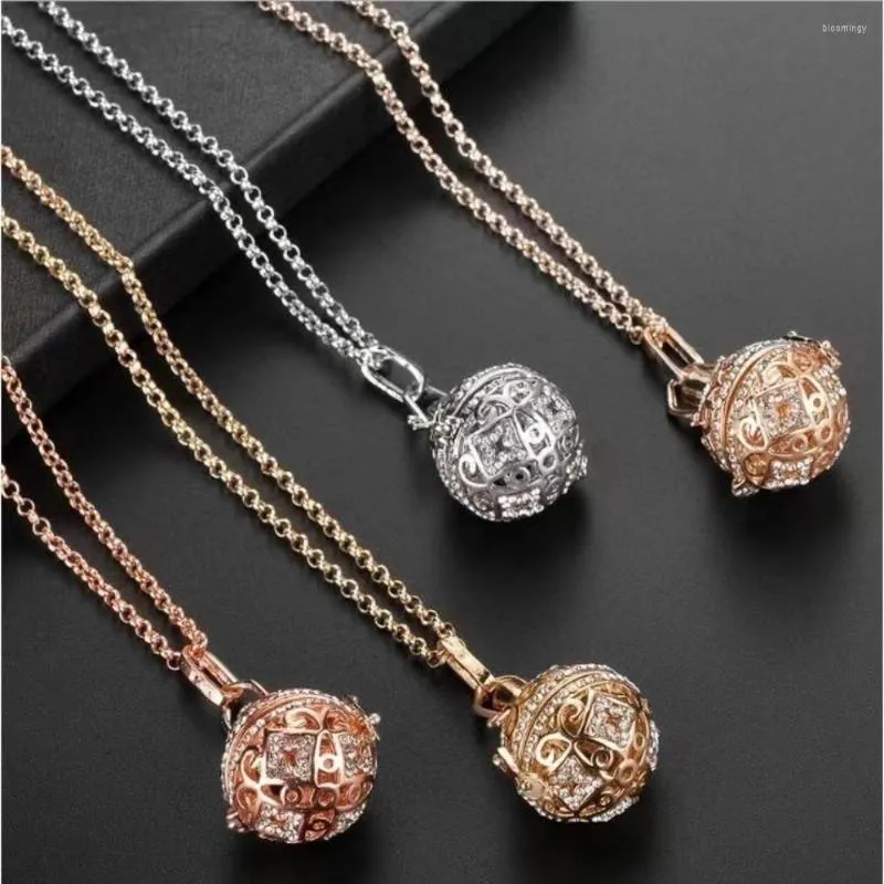 Chaînes mexique carillon musique ange boule appelant médaillon collier Vintage grossesse huile essentielle diffuseur accessoires