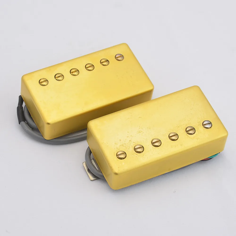 1 Conjunto Antique Matte Gold Original Genuíno EPI Guitarra Elétrica Alnico Humbucker Captador para LP SG