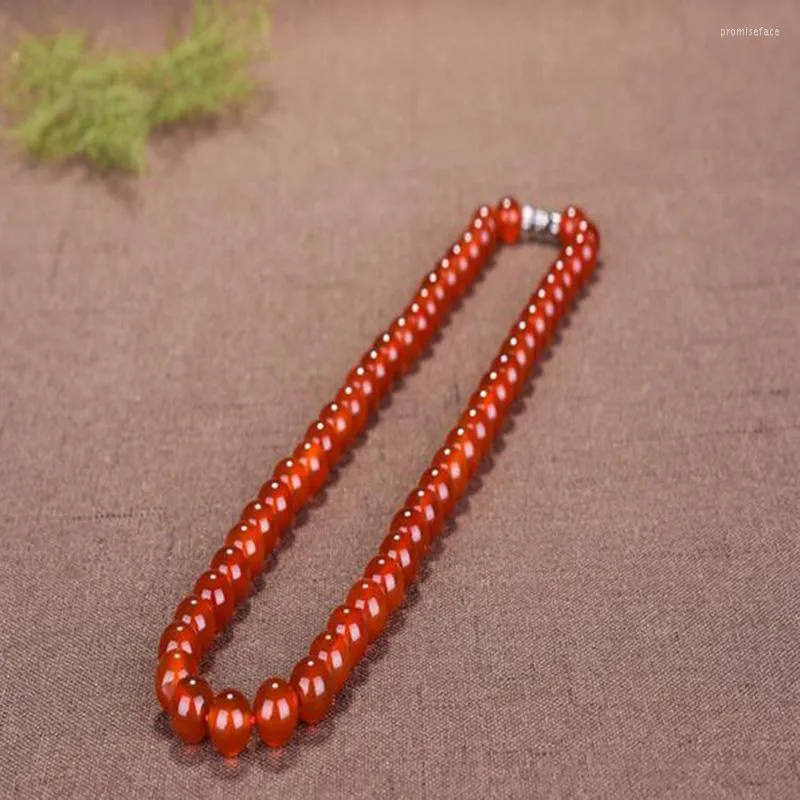 Chains -selling Natural Agate Ball Diameter 6mm-12mm Bead Necklace Jewelry Fine Jade Sweater