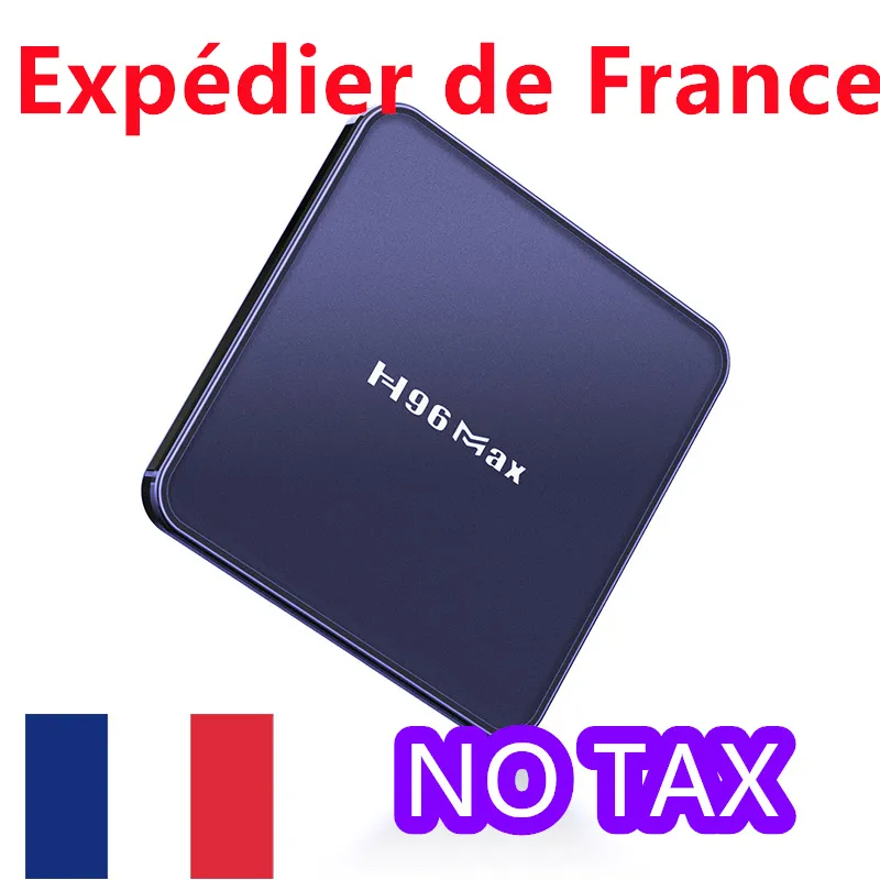 Skicka från Frankrike H96 MAX V12 TV Box 10pcs Lot Android 12.0 RK3318 2G16G 4G 32G 4K 2.4G 5.0G WiFi BT4