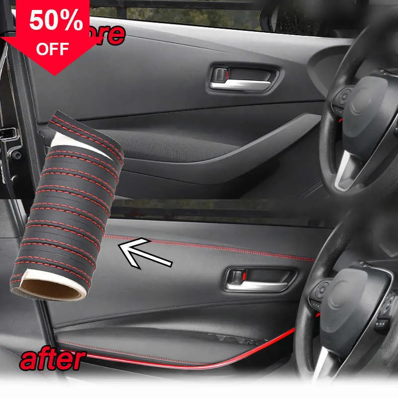 Nya 8M Auto Interiör självhäftande dekorativ linjestremsa inre instrumentpaneler Dörlor Trim Diy Modifications Decoration Strips