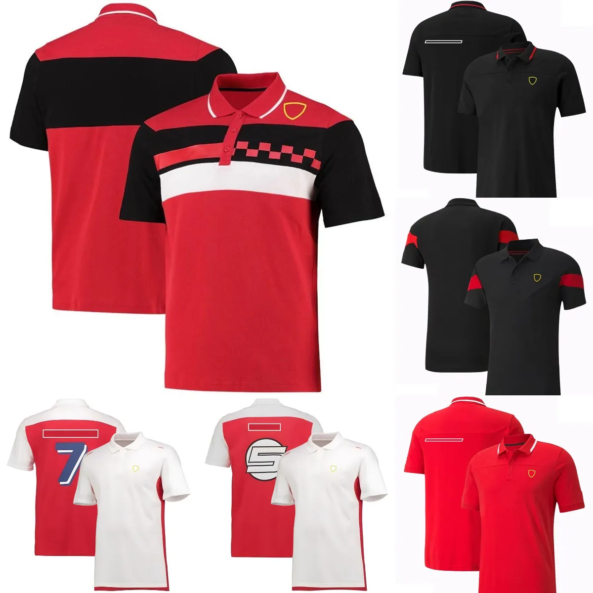 2023 New F1 Polo Shirt T-shirt Formula 1 Team Racing Suit T-shirts Quick Dry Short-sleeved Summer Mens Casual Plus Size T-Shirt