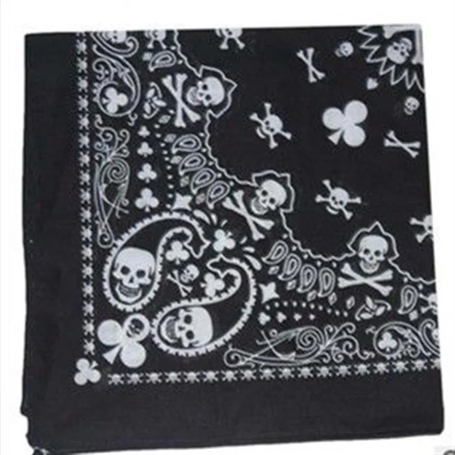 Fashion paisley skull head scarf wrap 100% cotton bandana wristband 12pcs lot 346s