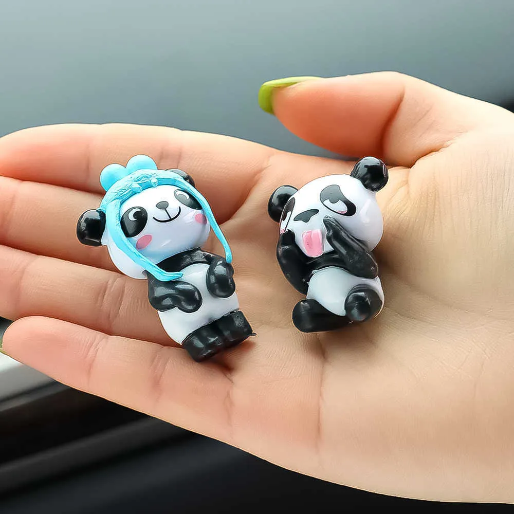 Neue Süße Panda Auto Mittelkonsole Rückspiegel Dekoration Spielzeug  Dekoration Innen Organizer Auto Zubehör Von 0,51 €