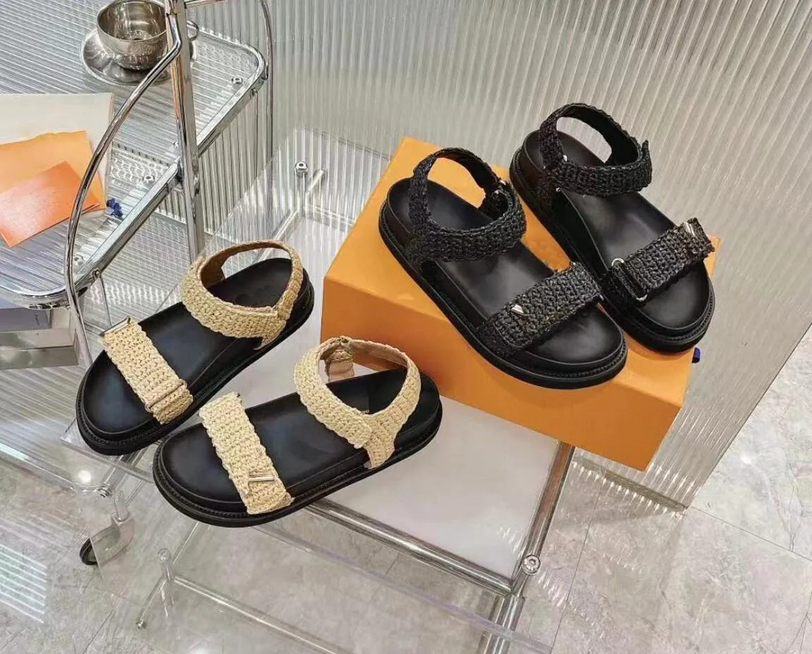 2023 Designer Zwembad Kussen Muilezels Vrouwen Sandalen Zonsondergang Platte Comfort Muilezels Gewatteerde Voorband Slippers Modieuze Gemakkelijk Dragen Slides