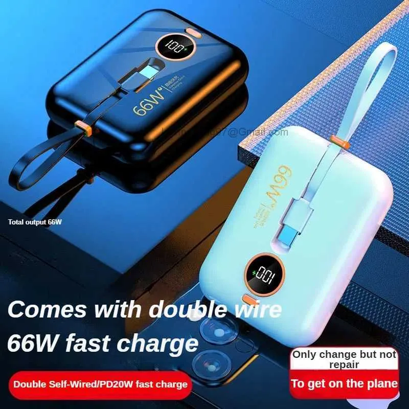 Gratis anpassade logotyp Power Banks 66W Super Fast Charging 10000mAh för Huawei P40 Laptop PowerBank Portable Extern Batteriladdare för iPhone Xiaomi