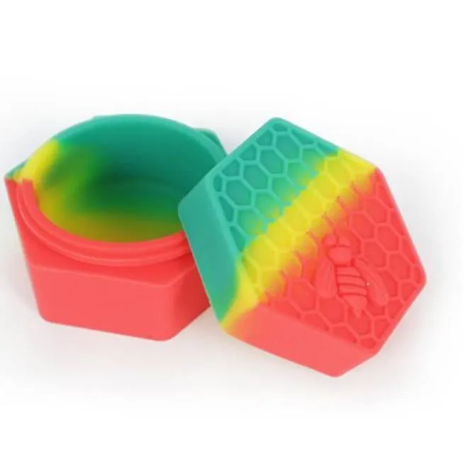 Nonstick Silicone Container Smoking Herb Storage Silicon Jar Pill Box Case Tobacco Stash Accessories for DAB Wax Tool