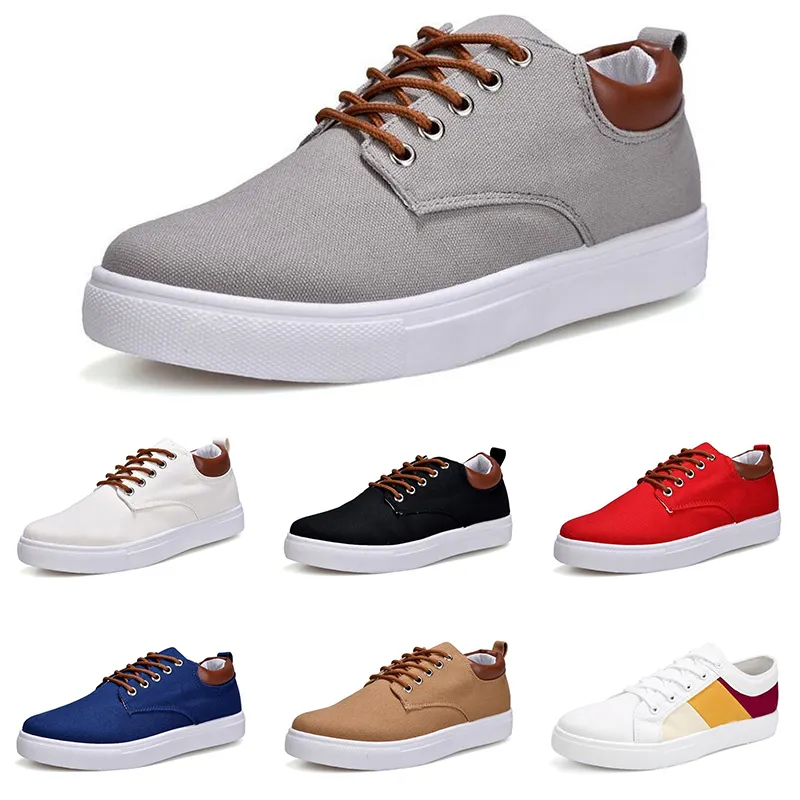 Zapatos casuales Hombres Mujeres Gris Niebla Blanco Negro Rojo Gris Caqui para hombre zapatillas deportivas al aire libre color44