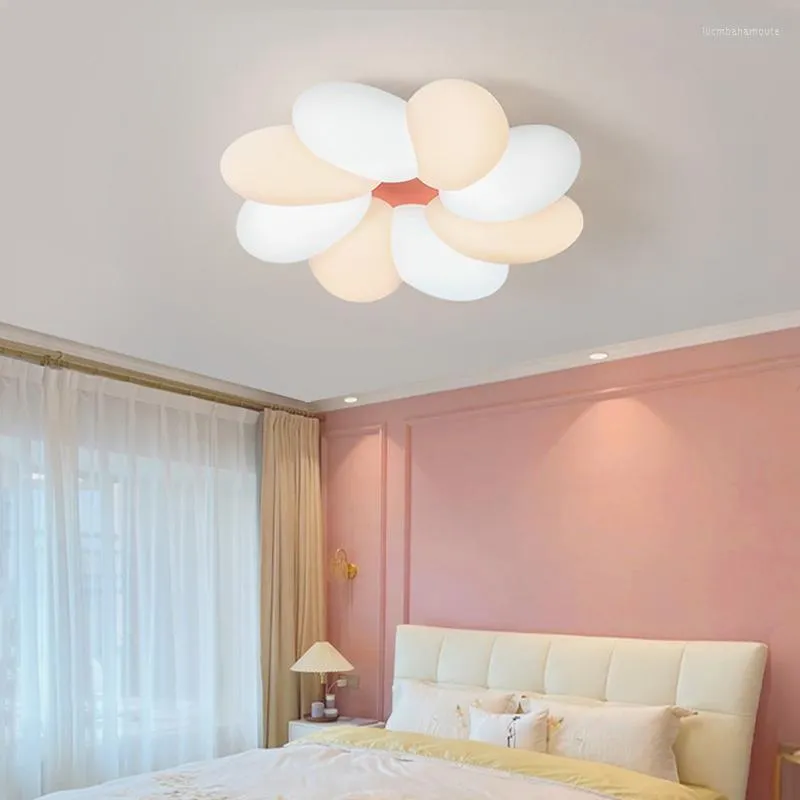 Lampadari Fiore Camera da letto Lampada da soffitto Moderna e semplice Master Warm Romantic Boy Girl Children's Room