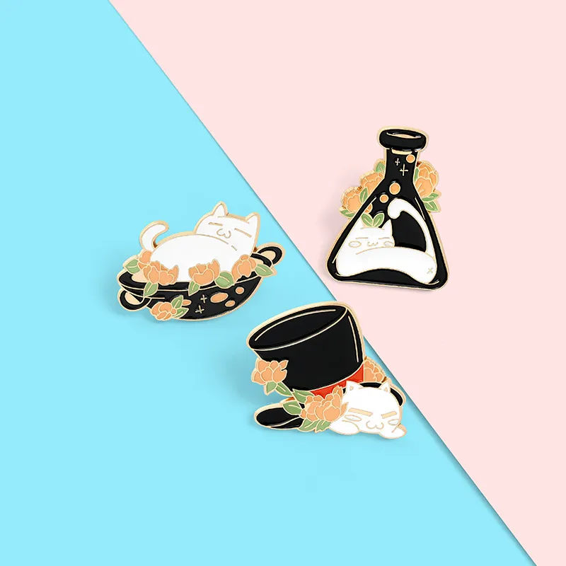 Cute Cat Brooch Pins for Women - Fashion Enamel Lapel Pins, Funny ...