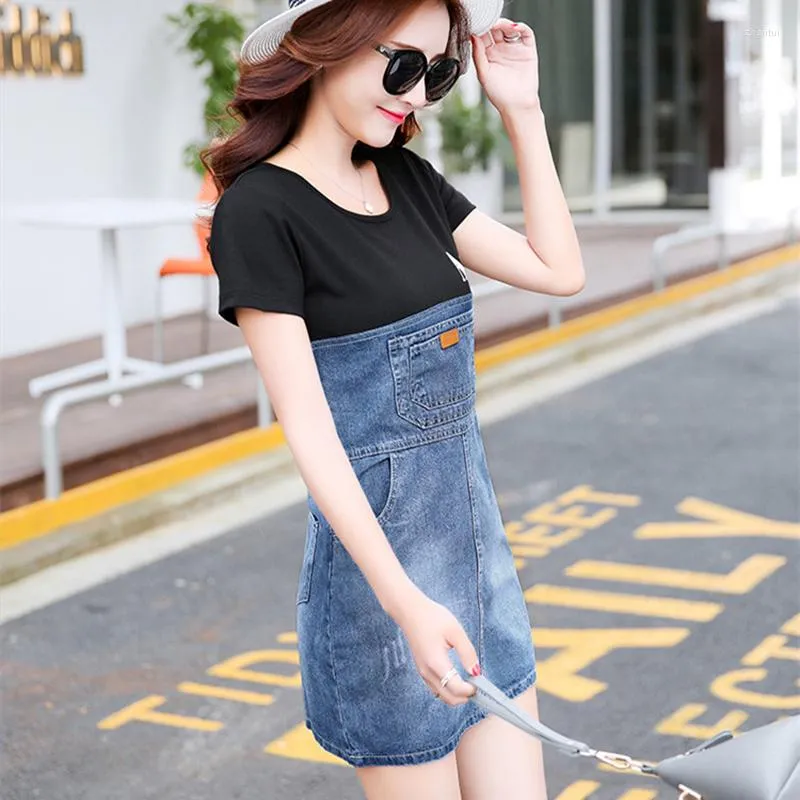 white christmas dresses Belted Denim Concert Dress with Zipper Front Large main image 1
