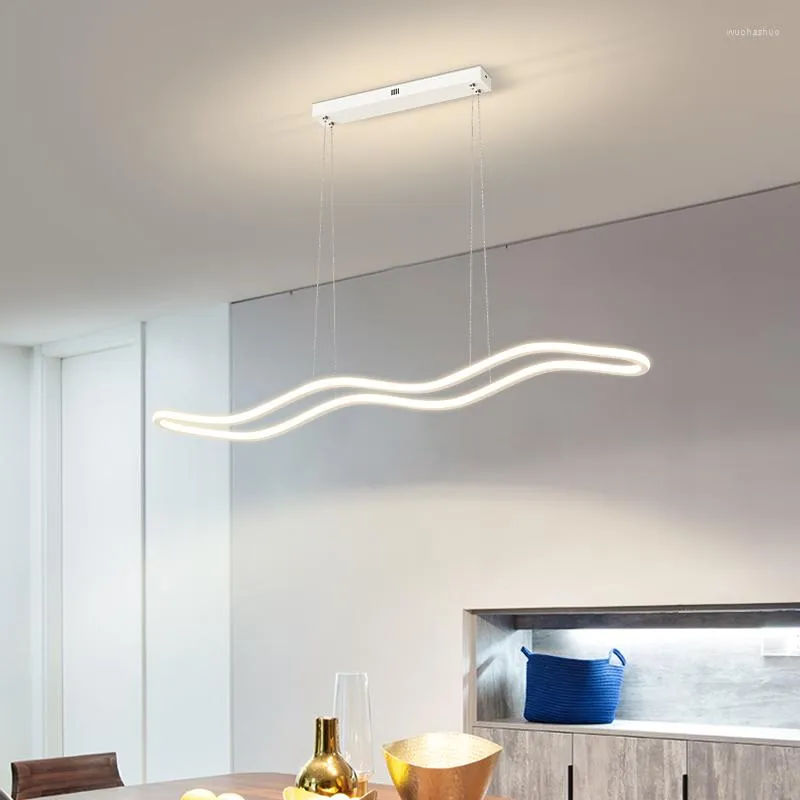 Pendelleuchten, Aluminium, moderne LED-Leuchten, Esszimmer, Küche, Schwarz/Weiß, kreative Deckenleuchte