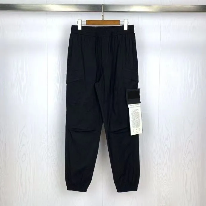 Man Kargo Pantolon Dipleri Joggers Mens Track Pant Tasarımcı Giysileri Yumuşak Pamuk Giyim Yüksek Kaliteli Taş Giyim Asya Boyutu S-3XL