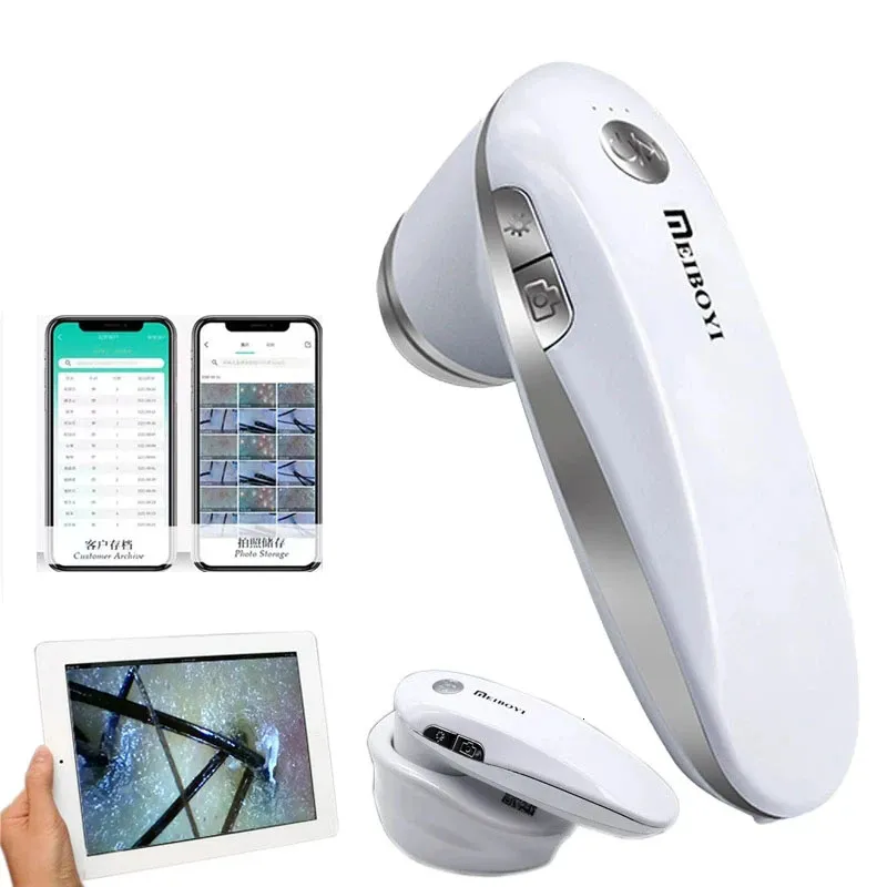 Steamer Hair Protect Machine Scalp Care Portable 200 gånger Analysator Mini Wireless WiFi och Follicles Super Scope Camera 230609