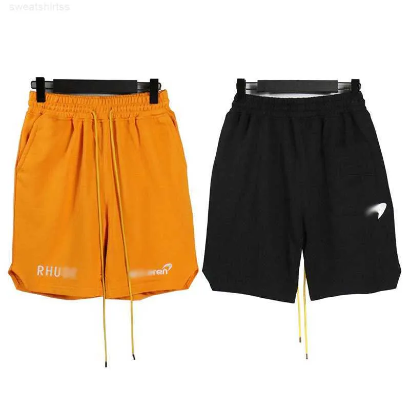 Shorts pour hommes Recommander les shorts cobrandés RHUDE x Mclaren Tendance des pantalons de sport lâches brodés dans la grande rue d'été
