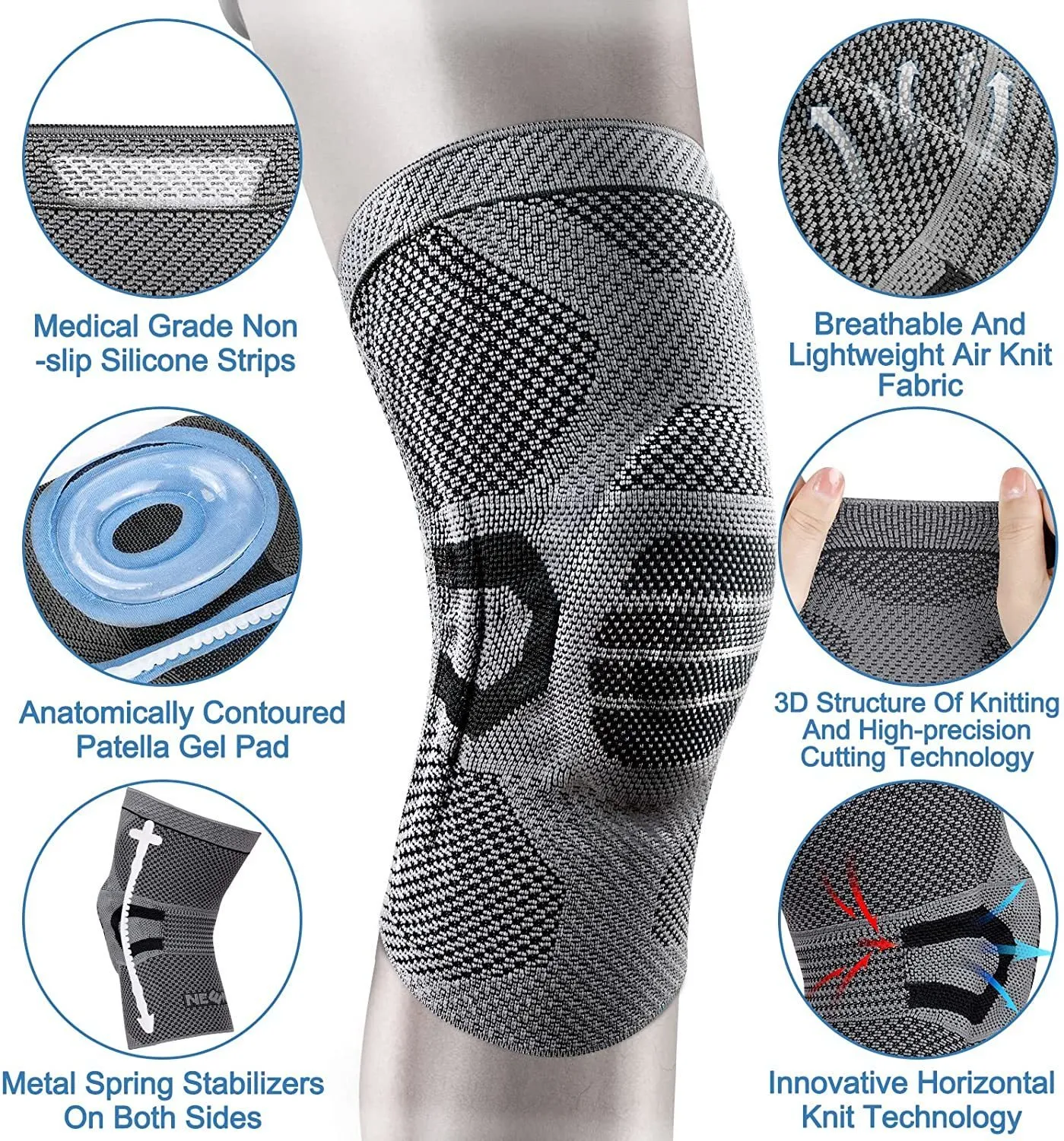 NEENCA Leg Compression Sleeve, Calf Support Sleeve, Leg Pain