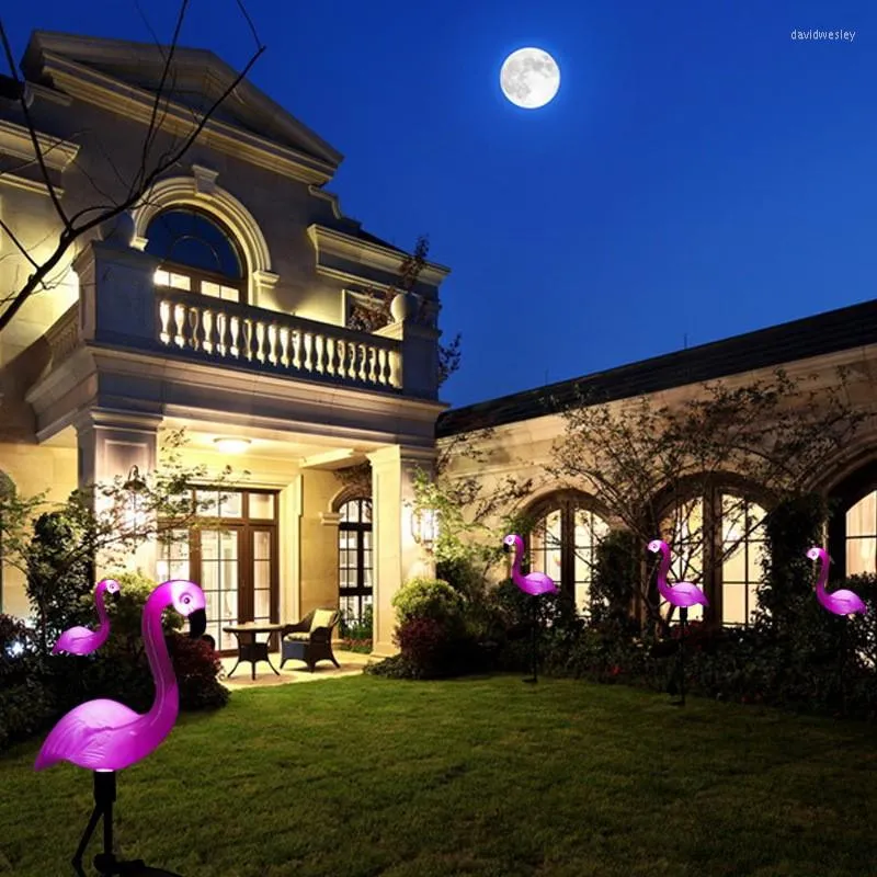 Led Flamingo Wasserdichte Solar Rasen Licht Outdoor Garten Dekoration Boden Mit Landschaft Lichter Außerhalb Dekor