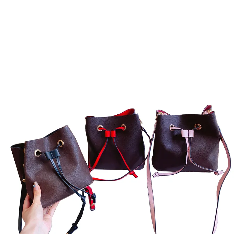 Luxury Brand Designer Drawstring Bucket Bag for Women Fashion Shoulder Bag LaoBanZhang8856