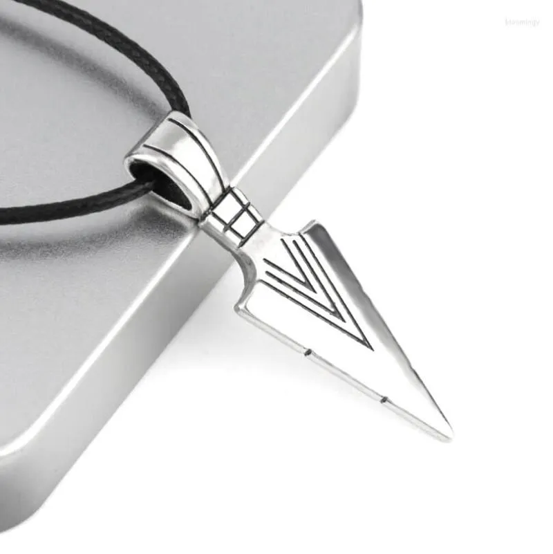 Pendant Necklaces Male Personality Arrow Leather Rope Necklace Cross Korean Version Domineering Student Social Trend