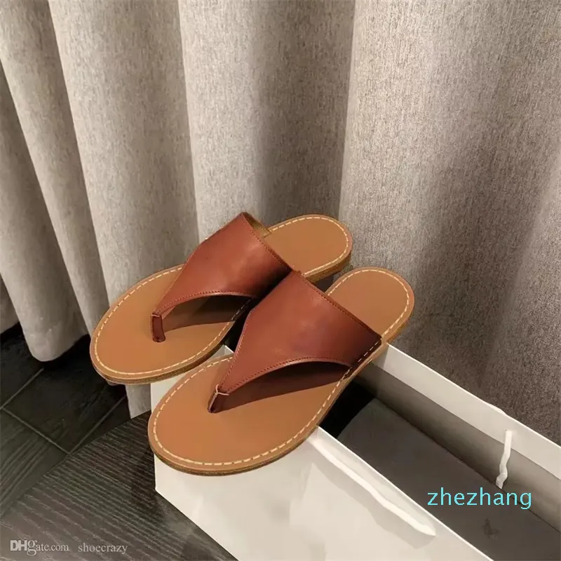 2023-mode designer stil platt häl sandaler sommar svartvita flip-flops utomhus strand skosnor