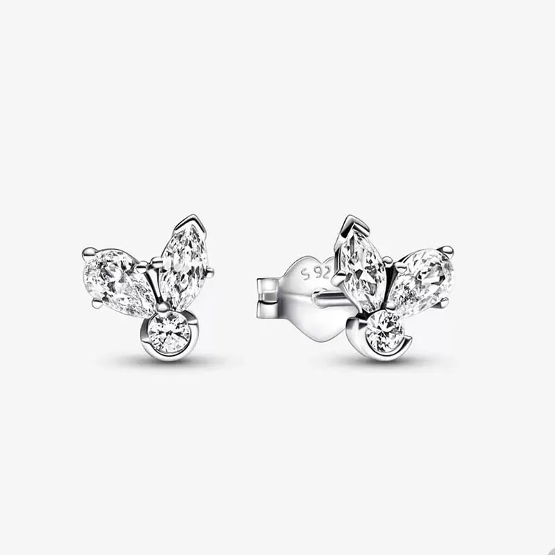 Sprankelende Herbarium Cluster Oorknopjes voor Pandora Echte Sterling Zilveren Oorbel designer Sieraden Voor Vrouwen Kristallen Diamanten Bloem oorbellen met Originele Doos